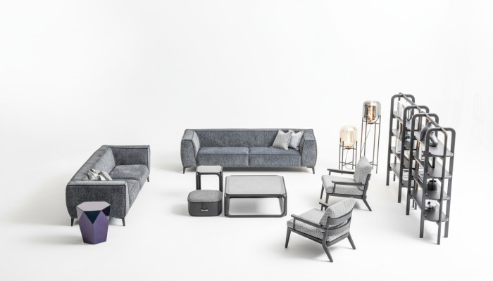 Sofas ar krēsliem 431 sēdvietu dīvānkomplekts ar luksusa xxl auduma dīvānu mēbeļēm