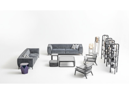 Sofas ar krēsliem 431 sēdvietu dīvānkomplekts ar luksusa xxl auduma dīvānu mēbeļēm