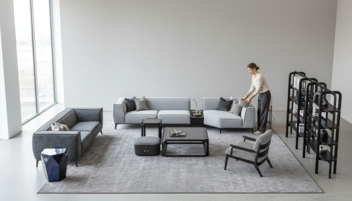 Sofas komplekts xxl Dīvāns Texil Big Sofa 5+3+1 vietas Polster Stoff Couchen