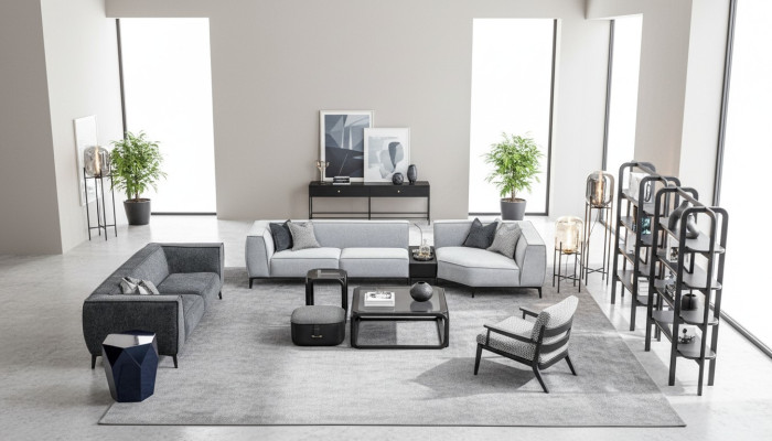 Sofas komplekts xxl Dīvāns Texil Big Sofa 5+3+1 vietas Polster Stoff Couchen