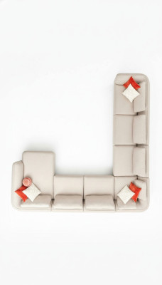 Stūra dīvāns U-formā Dzīvojamā istabā Dīvāns Sofa Polster Sofa Moderns Dzīvojamās zonas iekārtojums