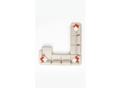 Stūra dīvāns U-formā Dzīvojamā istabā Dīvāns Sofa Polster Sofa Moderns Dzīvojamās zonas iekārtojums