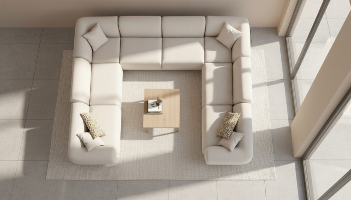 Stūra dīvāns ar U formu Dzīvojamā istaba Luksusa stils Moderns dizains Dīvāns Sofa Dzīvojamā zona