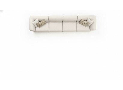 Lieliska gaiši beige pievilcīga 6-vietīga dīvāna ar vienkāršu dizainu no augstas kvalitātes materiāliem.