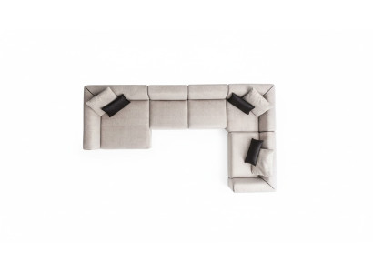 Mūsdienīgs stūra dīvāns U-formas dzīvojamā istaba Sofa komplekts Sofa komplekts