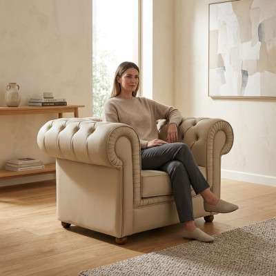 Chesterfield krēsla luksusa biroja mēbeles vienpersona mīkstā krēsla moderns.