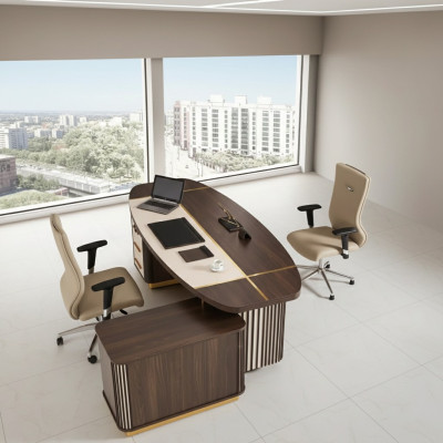 Ovāls rakstāmgalds 250x165 luksusa rakstāmgaldi stūra rakstāmgaldi biroja mēbeles