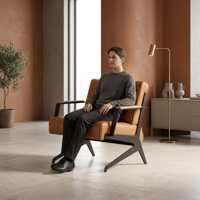 Mūsdienīgs krēsls biroja mēbeles darba izkopes iekārtas luksusa sēdeklis 75x80x77 mēbeles