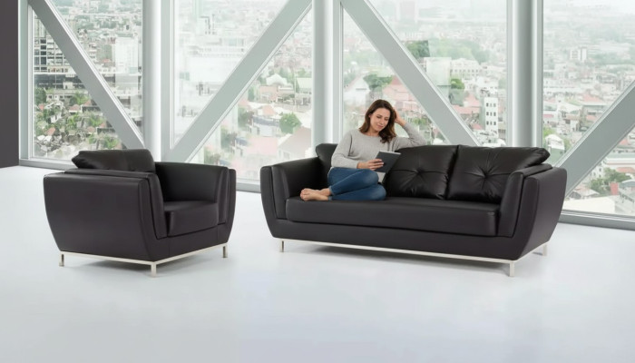 Sofa griezums Sofa Luxus 3+1 krēsls Trīsējs krēsls Krēsla komplekts Moderns