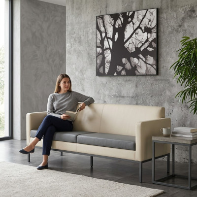 Birotelpiederumu sofa dīvāns 3 vietu darbistaba gultas dīvāns tekstila mēbeles