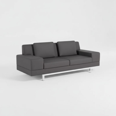 Pelekā sofa Modernē trisosēja darba telpas galds Polsterbank Tekstilmōbeles