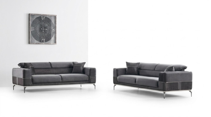 Pelnīti dizainera dīvāns Kluba mēbeles Dīvāni 3+3 sēdvietas pārklāti 230 cm gari dīvāni