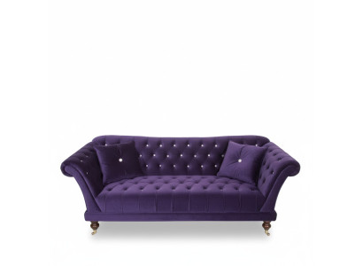 Chesterfield 3 divvietīgie eleganti dīvāni Tekstils dīvāns luksusa zilā dīvāna modelis