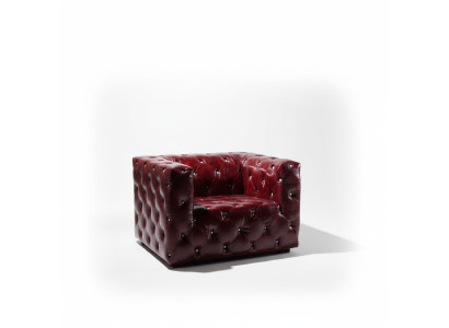 Chesterfield krēsls no ādas mīkstām mēbelēm luksusa krēsls Bordeaux klubu krēsls jauns.