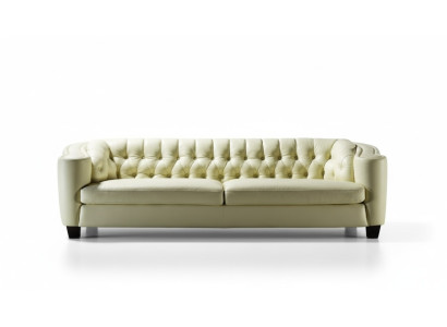 Luksus Chesterfield dīvāns 4-sēdvietīgs mākslīgās ādas dīvāns baltā krāsa mūsdienīgi dīvāni
