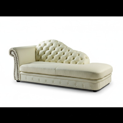 Chaiselounge Chesterfield Liege Chaise Sofa Lounge Sitz Liegen 230cm translates to "Čezslongs Chesterfield gulta šešļa dīvāns atpūta sēdeklis guļam" in Latvian.