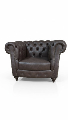 Chesterfield krēsls dīvāns 1 sēdētājs ādas mājīgs sēdeklis luksusa viensēdējs