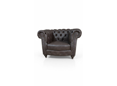 Chesterfield krēsls dīvāns 1 sēdētājs ādas mājīgs sēdeklis luksusa viensēdējs