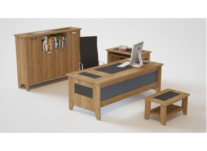 Augstas kvalitātes, elegants biroja komplekts modernā stilā no stabila koka