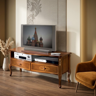 Klasiskais televizora skapis dzīvojamā istaba mēbeles TV stends koka dizains jauns