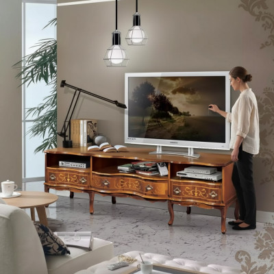 TV Stenda Komoda klasisks koka mēbeļu dizains RTV stendu mēbeles komodes.