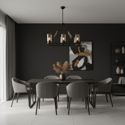 Lampa Kronspuldze Gaisma Stikls Melna