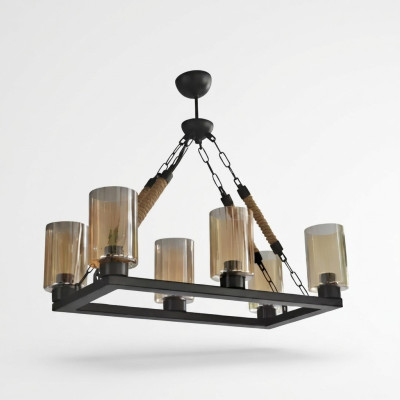 Lampa Kronspuldze Gaisma Stikls Melna