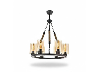 Lampu griestu lampa griestu lustra liustris kronšteins stikls melns jauns