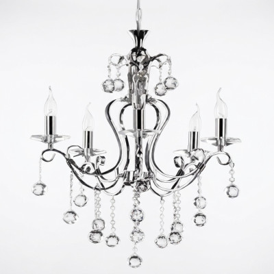 Luksusa griestu lampa Kronšķilteris Griestu lampa Sudrabs Kristāls