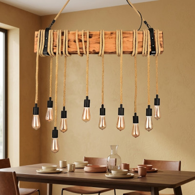Spuldzes ēdamgaldiem griestu spuldze lustri kroņlukturis lampa koks gaismas.