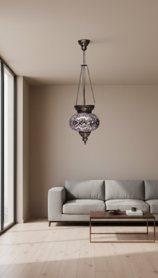 Lampas griestu lampa lūsteris kālas lampa stikls sudrabs jauns