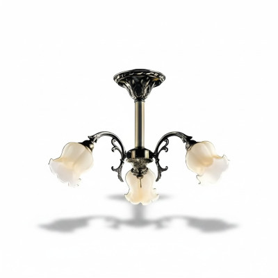 Deckenluktur Ziedi Luksusa Lukturis Griestu Lampa Lampa Stikls Pelēka