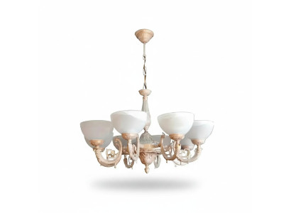Kronšķīvis griestu lampa lustra griestu lampa lampas stikls beige māksla