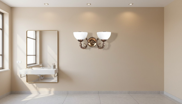 Sienas lampa Sienas lampa Sienas gaismas Mākslas sienas lampa Kronis Zelts Stikls