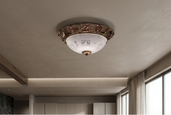 Gaisma fonario lamps stikls zelta apaļs