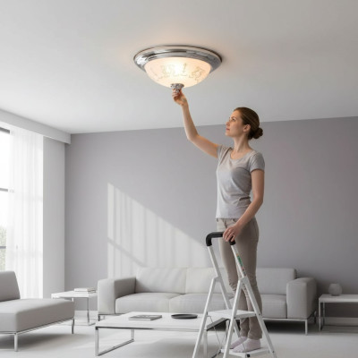 Lampu lustes griestu lampa krokas griestu lampa sudraba stikls jauns.