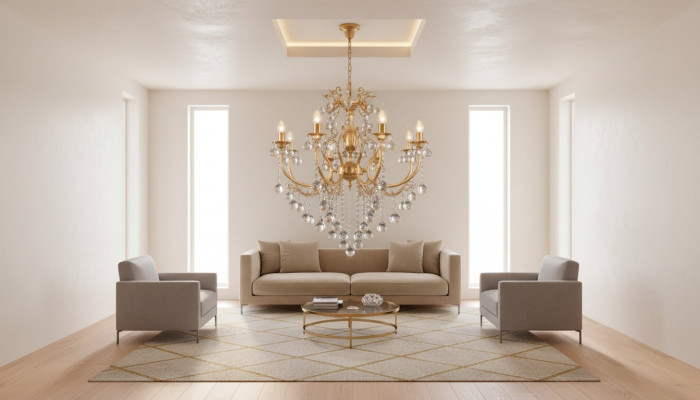 Krone šķiņķis Kristāla luksusa griestu lampa lustra griestu lampa zelta lampa