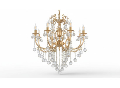 Krone šķiņķis Kristāla luksusa griestu lampa lustra griestu lampa zelta lampa