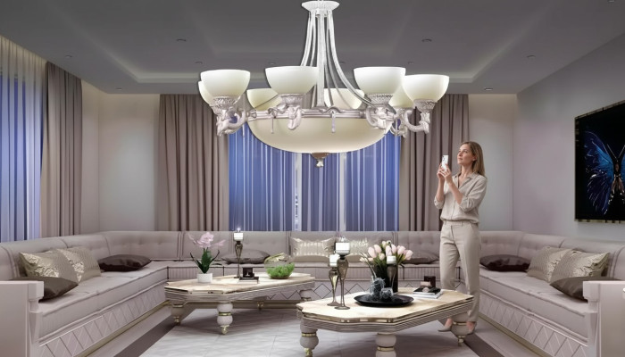 Spuldzes griestu lampa luksusa lampa kronšteins balts griestu lampa stikls moderns