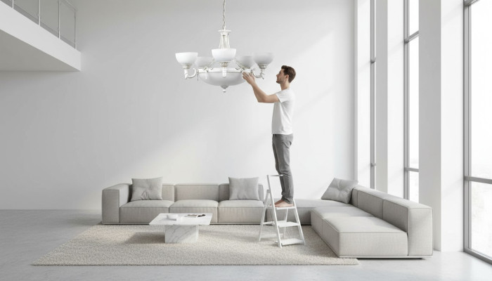 Gaisma plafonjera Krons gaisma Pot svītras Gaismas lampas Baltā stikla Lampas 70x77cm