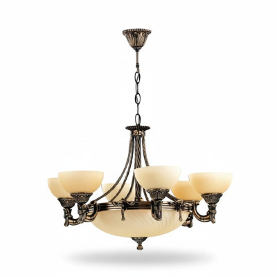 Liusters griestu lampa moderns kroņlukturis griestu lampa bēša stikls lampa