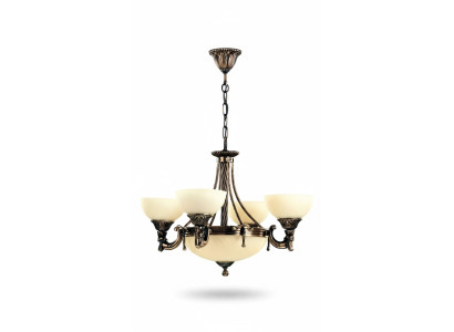 Luksusa griestu lampa - moderns goda lampu stikla lampa bežā krāsā.
