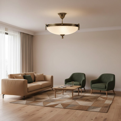 Gaismas lustra griestu lampa griestu lustra kroņlustrs stikls balts atr