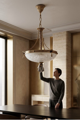 Luksusa griestu lampa lampas griestu aplodis kristāla griestu lampa stikls pelēks zelts