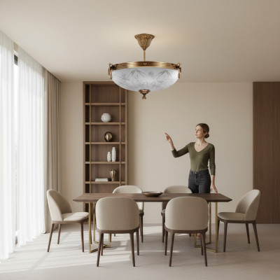 Gaisma griesti Lustres griestu lampa Lusters stikls Zelts Pelēks