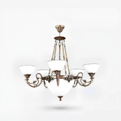 Gaismas lampas Gaismeklis Kronšteins Lampa Stikls Māksla Balts