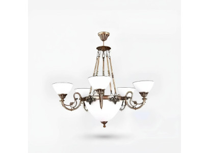 Gaismas lampas Gaismeklis Kronšteins Lampa Stikls Māksla Balts