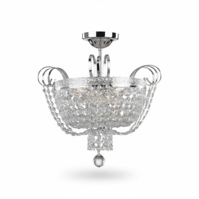 Gaisma griestiem Lüster kristāls griestu lampa kumode sudraba