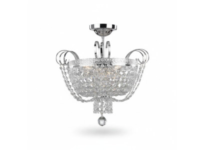 Gaisma griestiem Lüster kristāls griestu lampa kumode sudraba