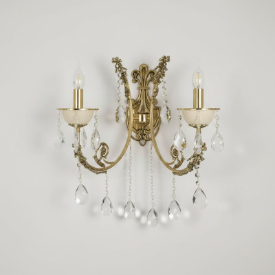 Sienas lampa Sienas lampa Sienas lampas veids Lustra Sienas lampa Zelta kristāls